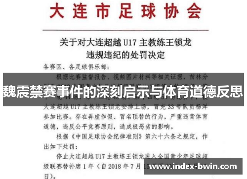 魏震禁赛事件的深刻启示与体育道德反思